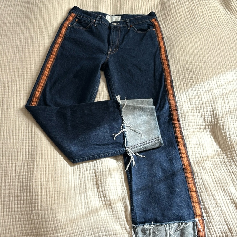 Mother Superior Denim The Duster Cuff Fray